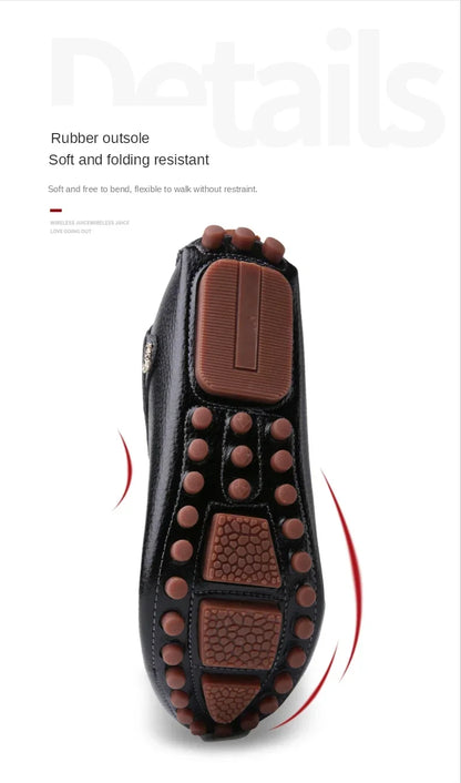 YRZL Men's Loafers 2024 Spring Autumn Fashion Shoes Men Classic Brand High Quality Leather Comfy Drive Shoes Boat Casual Shoes