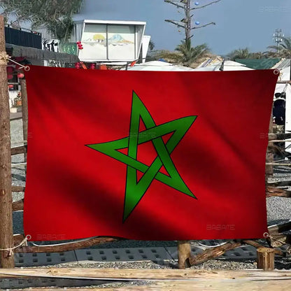 M-Morocco Flag Large Size Flags Printing Patterns Interesting Birthday Party Decorations Banner
