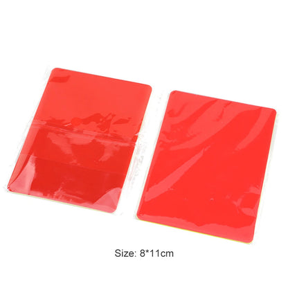 Red Card Skillful Manufacture Soccer Referee Tool Red Yellow Cards for Football Match Training 3.2x4.3 inch