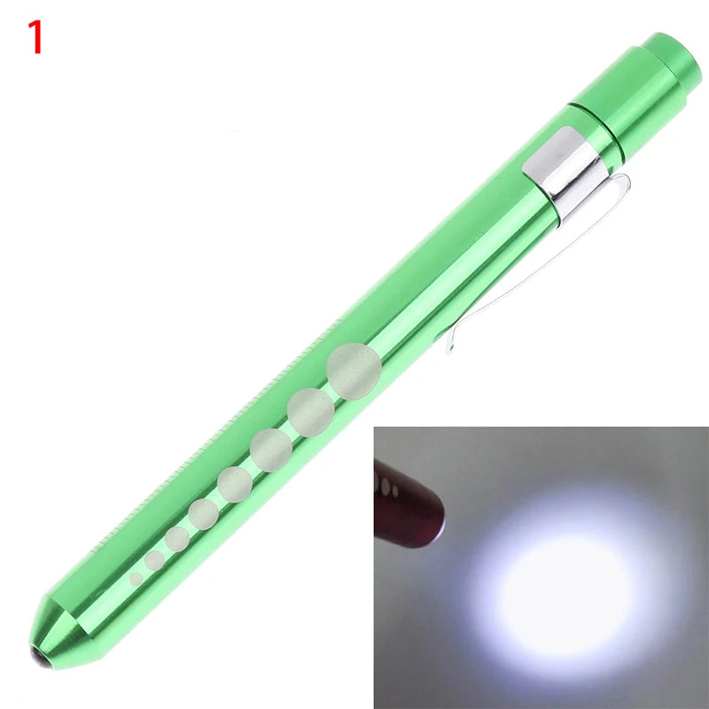 1 pièces lampe de poche LED Portable lampe de travail stylo de premiers secours lampe torche élève jauge mesure stylo médical lumière