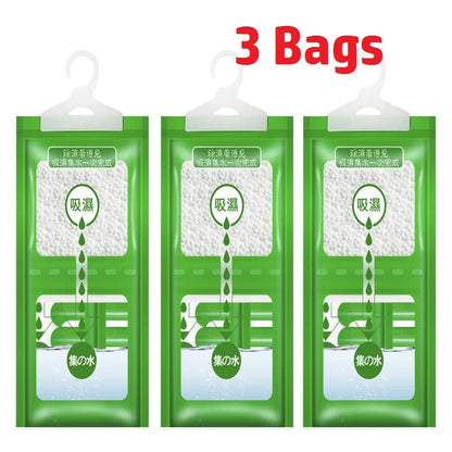 3 Bags Moisture Absorber Bag Hygroscopic AirDryer Closet Anti Humedad Desiccant Wardrobe Humidity Dehumidifier осушитель воздуха