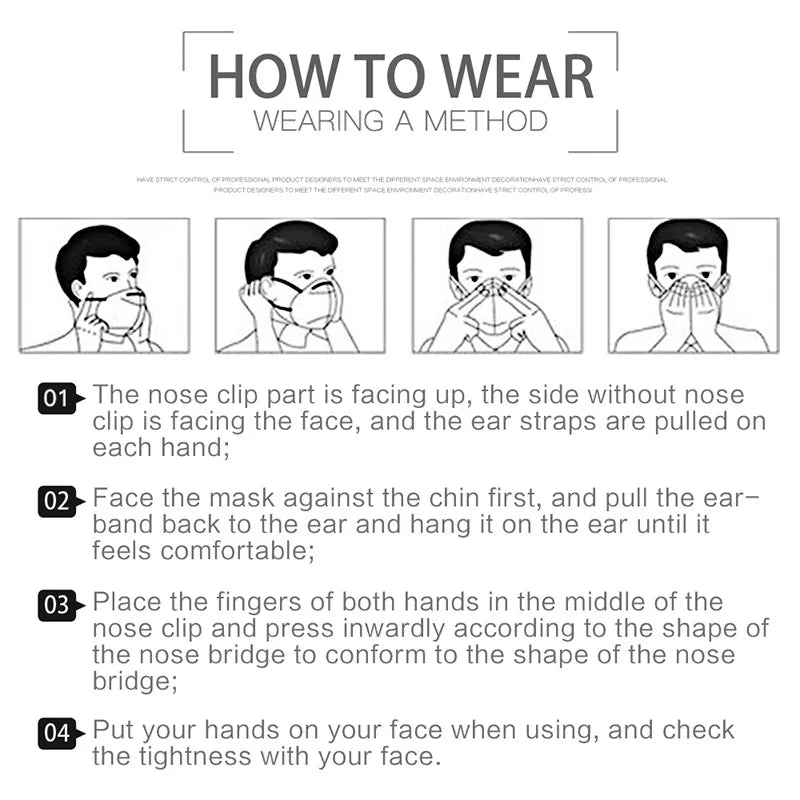 FFShrimp-Masque facial KN95 à 5 couches filtrantes, protection buccale, CE FFP2