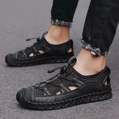 Hot Summer Men's Sandals Outdoor Mesh Sandals Soft Clogs Men Sandals Slides Handmade Dropship Sandals Roman Outdoor Slippers