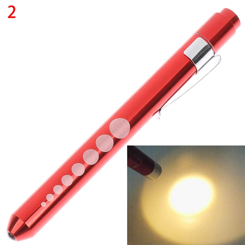 1 pièces lampe de poche LED Portable lampe de travail stylo de premiers secours lampe torche élève jauge mesure stylo médical lumière