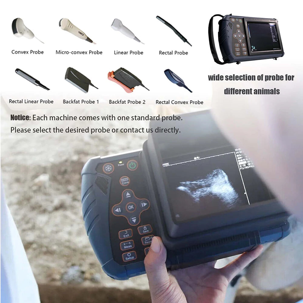 Scanner à ultrasons vétérinaire Portable, Machine Ultra portative de contrôle de grossesse vétérinaire, pour utilisation de porc, mouton, vache, cheval, chien, chat
