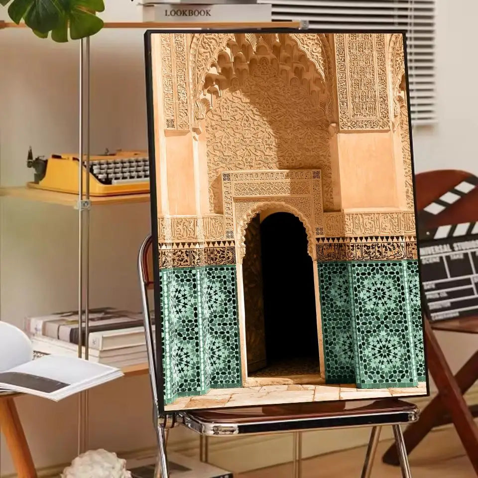 Affiche porte marocaine art arabe