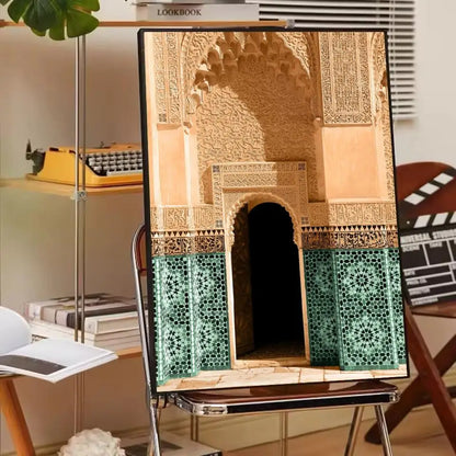 Affiche porte marocaine art arabe