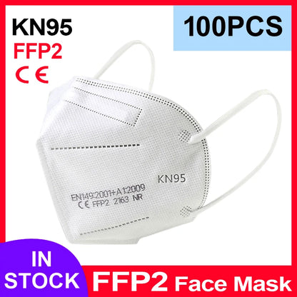 FFShrimp-Masque facial KN95 à 5 couches filtrantes, protection buccale, CE FFP2
