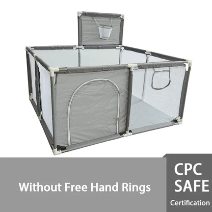 IMBABY Baby Playpen Square Baby Playground with Basketball Board Activities for Baby Large Child corral Safety Barriers Fence