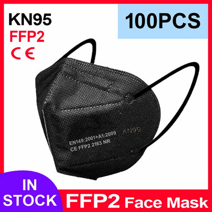 FFShrimp-Masque facial KN95 à 5 couches filtrantes, protection buccale, CE FFP2