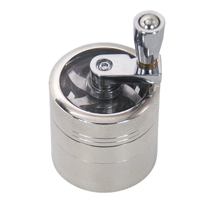 New 4-layer Tobacco Grinder 40MM Manual Metal Zinc Alloy Herbal Herb Mill Spice Crusher Smoke Grinder Crusher Hand Crank Miller