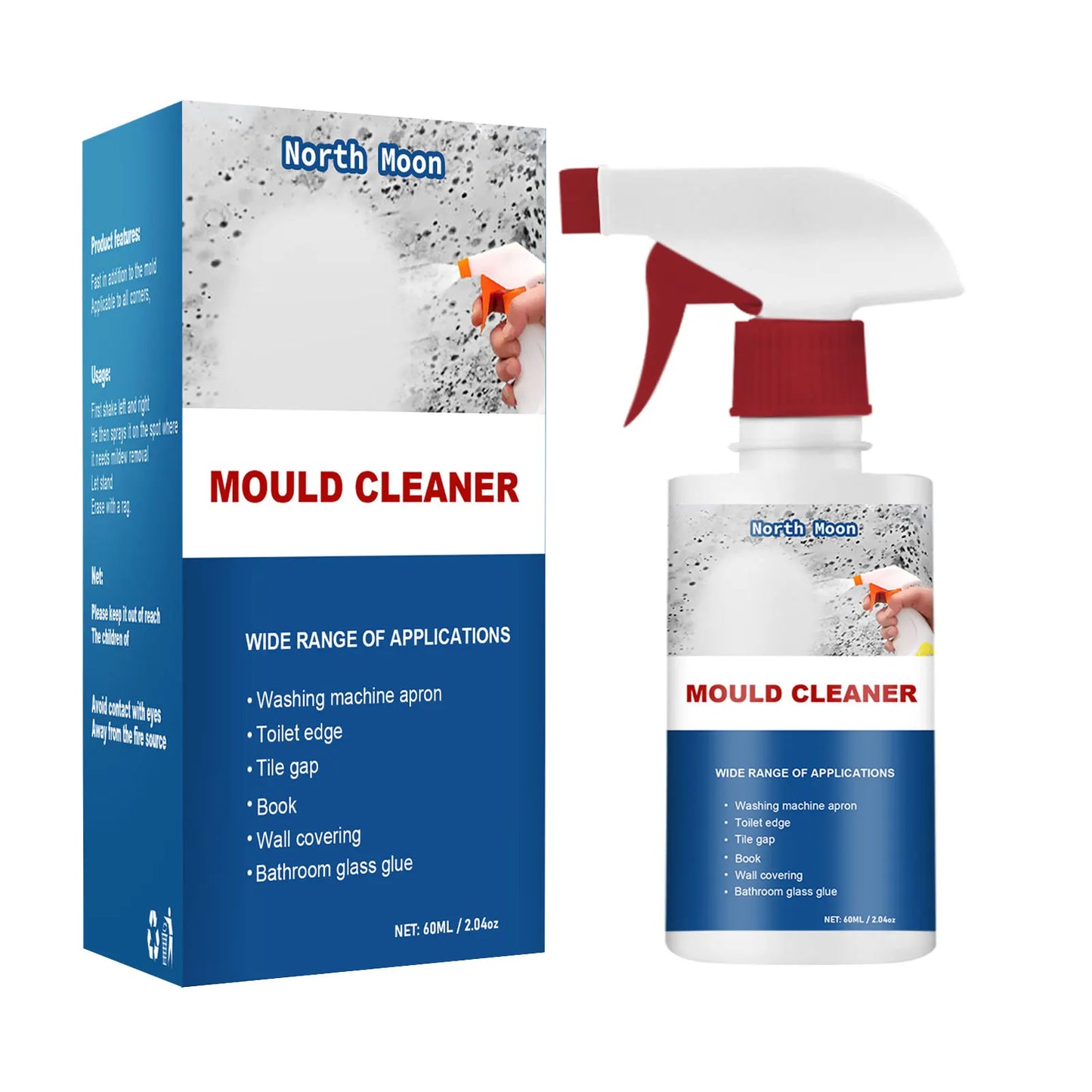 60ml Mildew Remover Spray Ceiling Bathroom Ceramic Wall Surface Anti-Mould Cleaning Foam Multi Effect Cleaning Decontamination