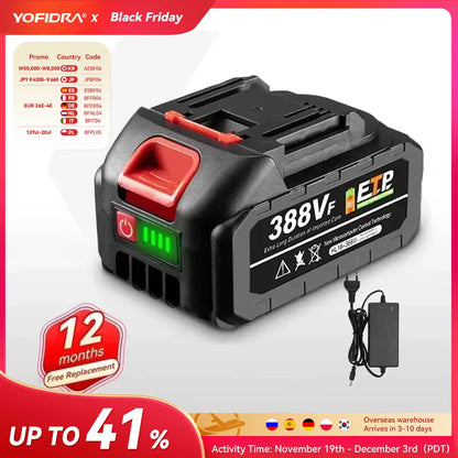 Yofidra batterie Li-Ion Rechargeable 7500 mAh-22500 mAh outil électrique haute capacité remplacer la batterie pour perceuse clé souffleur outil