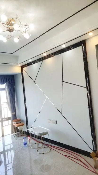 1 Roll Mirror Wall Sticker Stainless Steel Decorative Line Gold TV Background Ceiling Edging Strip Wall Decorations Living Room