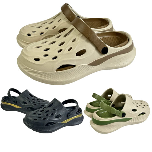 2024 Comfortable Men Pool Sandals Summer Outdoor Beach Shoes Men Slip on Garden Clogs Casual Water Shower Slippers Unisex