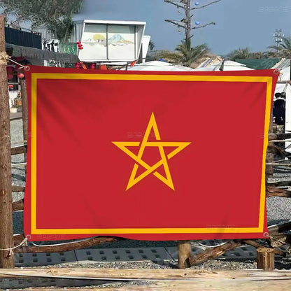Morocco Map Flag Large Size Flags Printing Patterns Interesting Birthday Party Decorations Banner