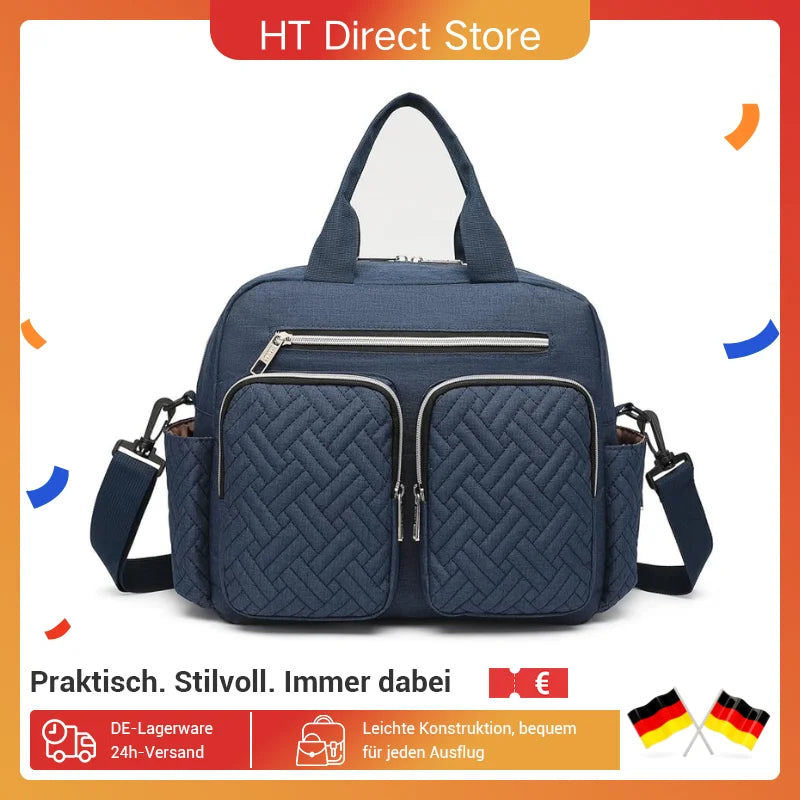 KONO Baby Diaper Bag Stylish & Walkable for Mom and Dad travel bag with Insulated Pockets for Vials & Snacks