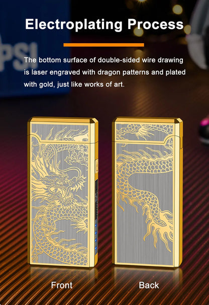 Type C Cool Lighters Fast Charging 500mA Windproof USB Rechargeable Electric Lighters Metal Outdoor Camping ARC Plasma Lighters