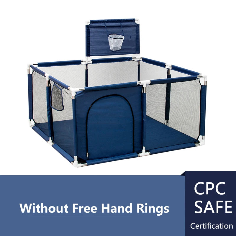 IMBABY Baby Playpen Square Baby Playground with Basketball Board Activities for Baby Large Child corral Safety Barriers Fence