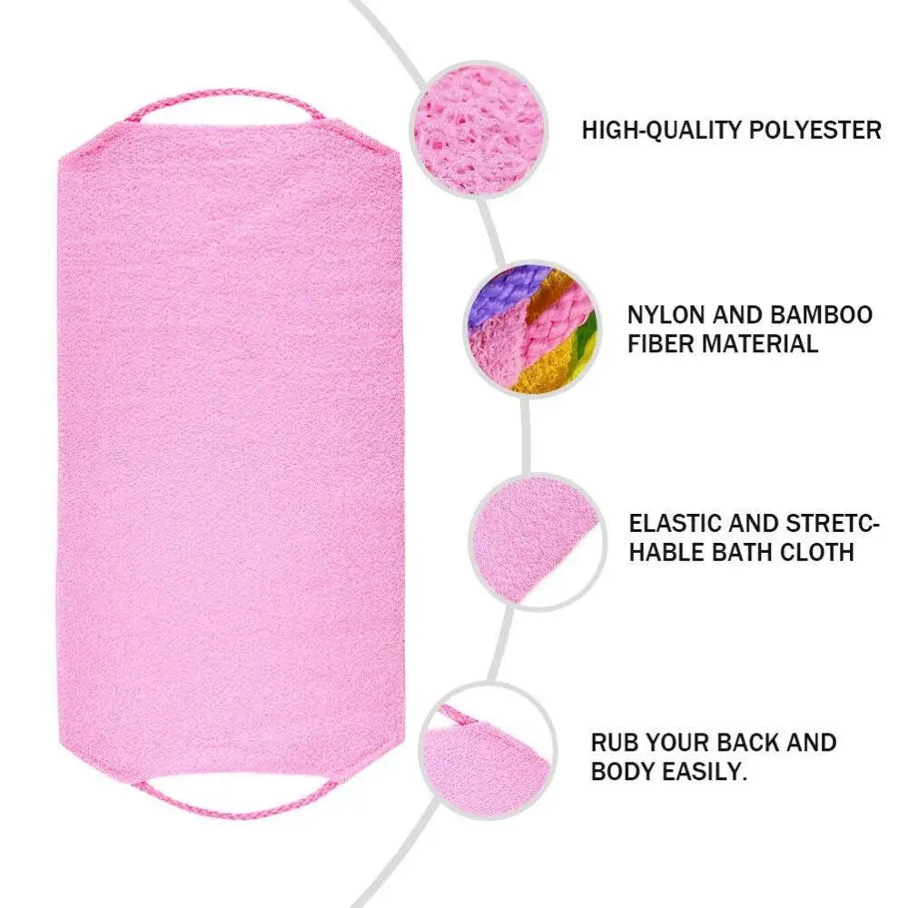 Colorful Exfoliating Rubbing Bath Towel Washcloth Elastic Shower Body Scrub Cleaning Massage Bath Towel Body Washing Clean Towel