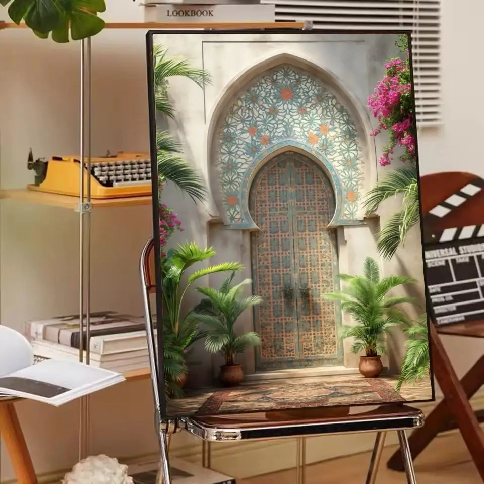 Affiche porte marocaine art arabe