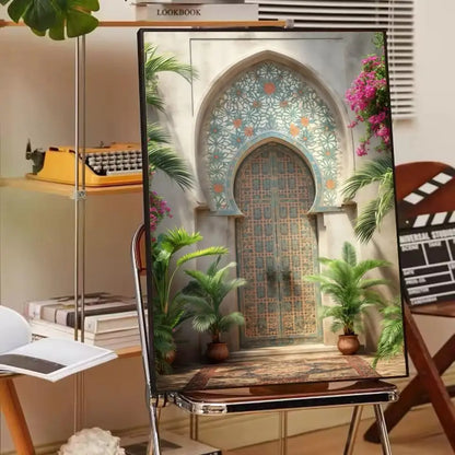 Affiche porte marocaine art arabe