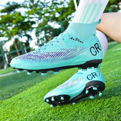 Men's Soccer Shoes Anti-slip TF/FG Football Boots Low-Top Non-Slip Sports Soccer Sneakers Breathable Outdoor Grass Soccer Boots