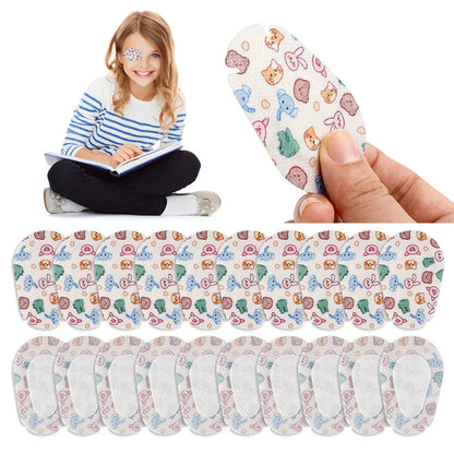 Patch oculaire respirant pour amblyopie, 20/60 pièces, bande d'aide, dessin animé pour enfants, tampon médical stérile pour les yeux, Bandages adhésifs, Kit de premiers soins