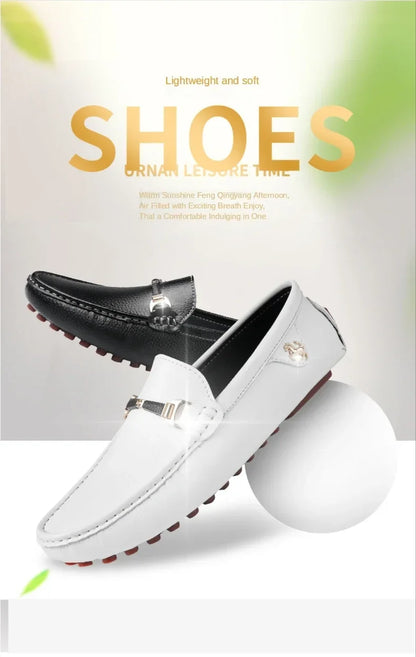 YRZL Men's Loafers 2024 Spring Autumn Fashion Shoes Men Classic Brand High Quality Leather Comfy Drive Shoes Boat Casual Shoes