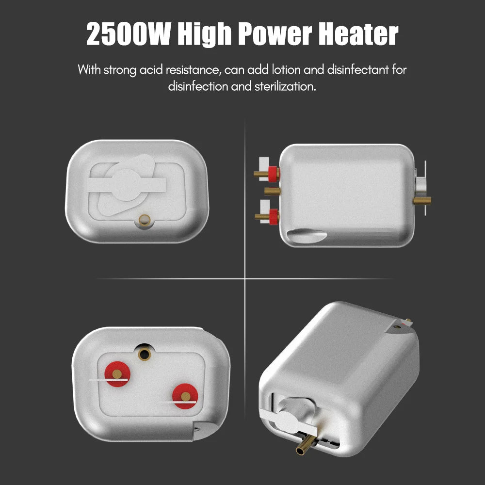 2500W Portable Handheld Steam Cleaner High Temperature Pressurized Steam Cleaning Machine with Brush Heads for Kitchen Furniture