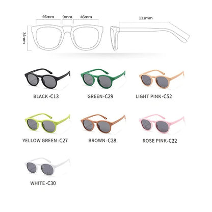 Flexible Newborn Children's Glasses Sunglasses Girl Boy Polarized UV400 Protection 0-36 Months Baby Infant Shades Oculos