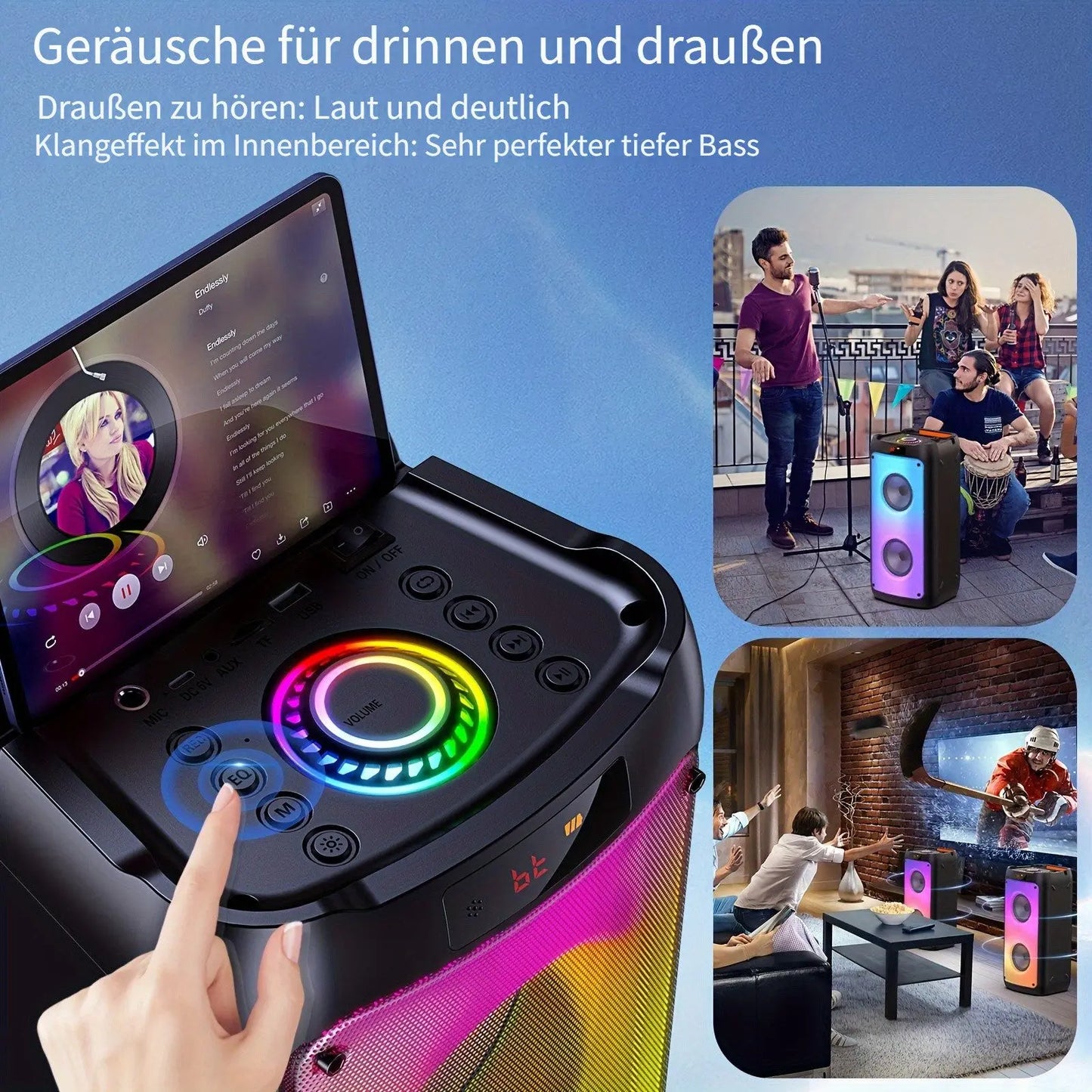 JYX T10 Party Tragbare Bluetooth-sprecher karaoké-masque (festa de vacances Nab, TWS)