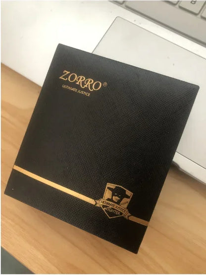 Zorro Ultra-thin Easy To Put Cigarette Case Grinding Wheel Inflatable Lighter Man Toy