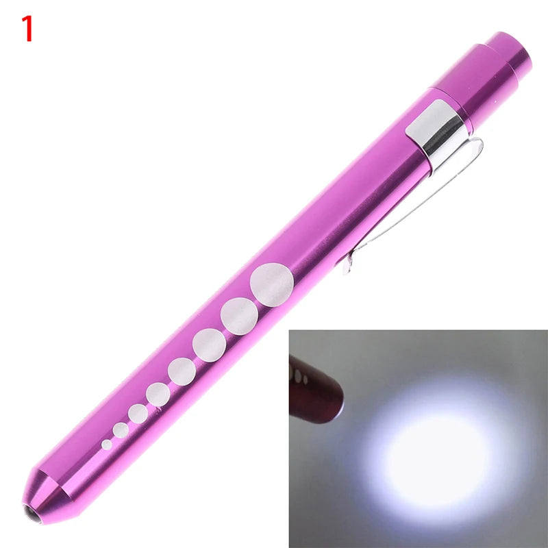 1 pièces lampe de poche LED Portable lampe de travail stylo de premiers secours lampe torche élève jauge mesure stylo médical lumière