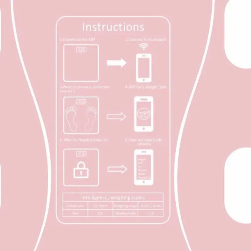 Weight Scale Body Fat Smart Bluetooth Electronic Scale Weighing Scale Home Health Scale Human Body Scale Smart Scale