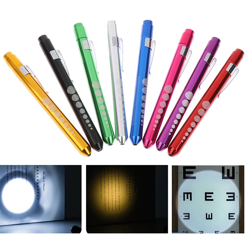 1 pièces lampe de poche LED Portable lampe de travail stylo de premiers secours lampe torche élève jauge mesure stylo médical lumière
