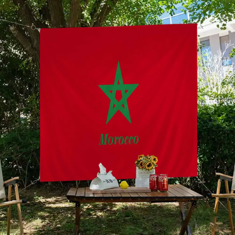 M-Morocco Flag Large Size Flags Printing Patterns Interesting Birthday Party Decorations Banner