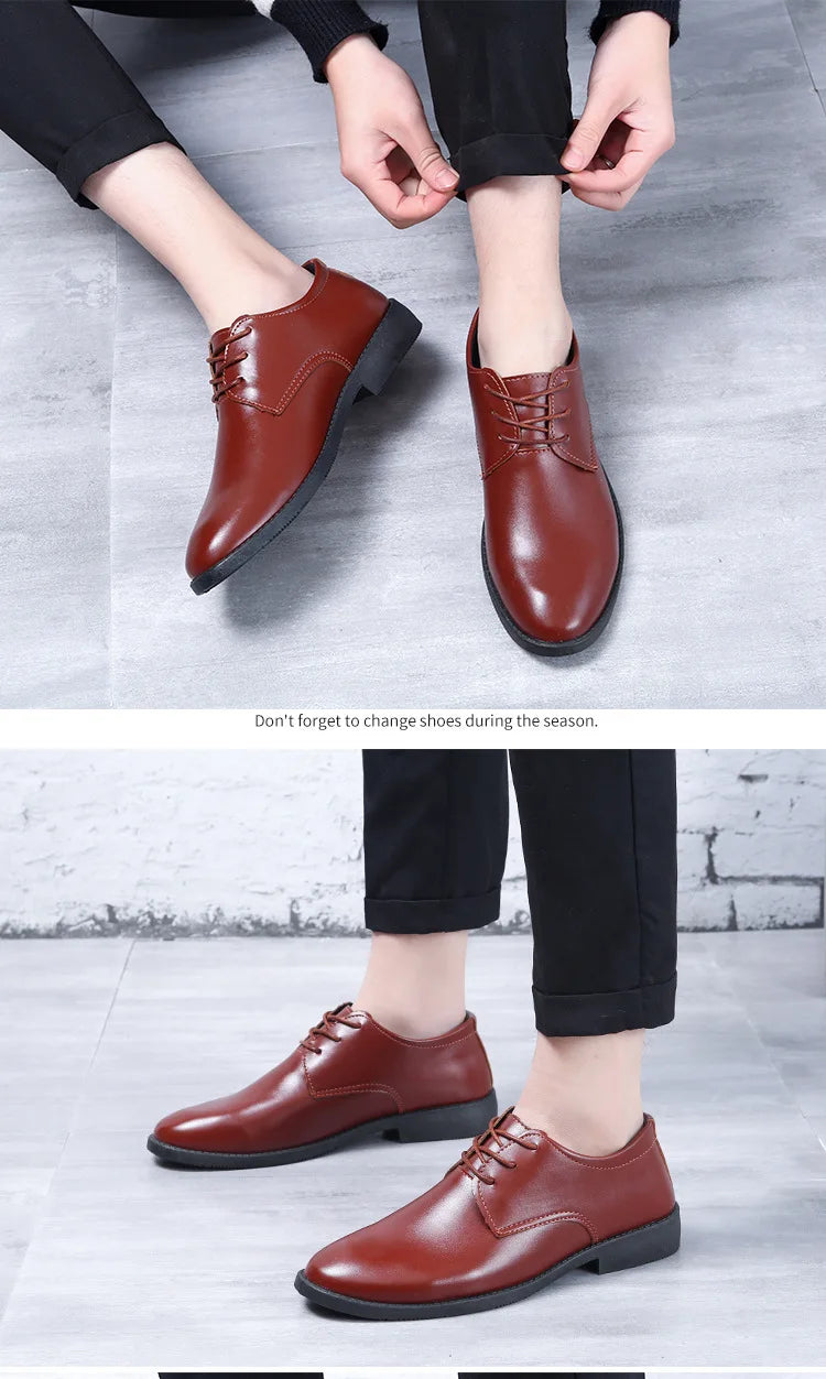 Men Dress Shoes Original Men's Leather Casual Fomer Designer Suit Business Shoes for Free Shipping 2023 Moccasin Shoe To Wear