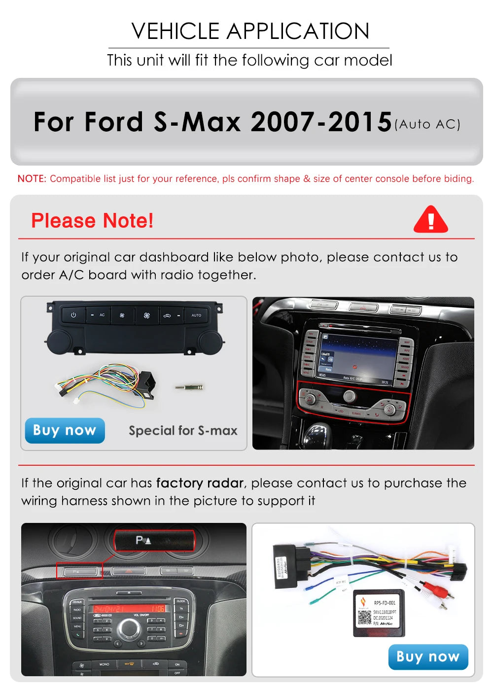 4G-LTE AI 2Din Android for Ford S Max S-MAX 2007-2015 Car Radio Multimedia Video Player Stereo Navigation GPS Carplay Autoradio