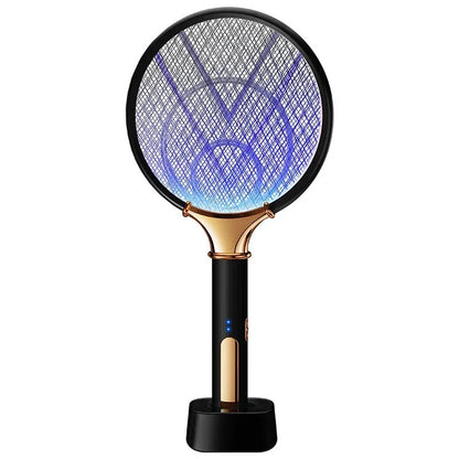 Mosquito Racket 2 In 1 USB Rechargeable Fly Zapper Swatter Lamp Seduction Trap Summer Night Baby Sleep Protect Tools