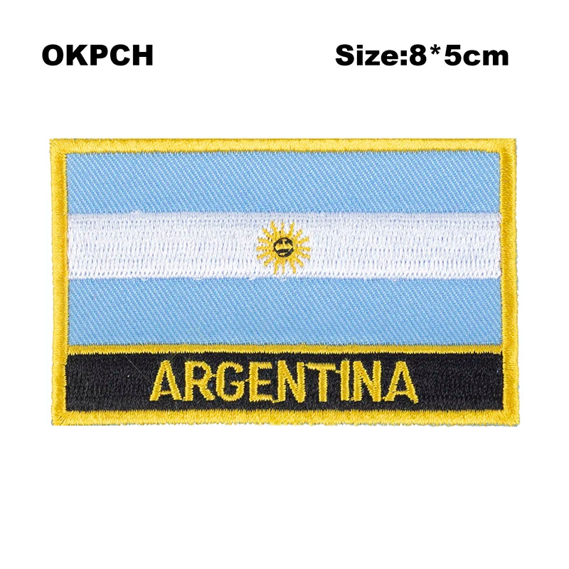 Morocco Flag Embroidery Patches Iron on Saw on Transfer patches Sewing Applications for Clothes in Home&Garden