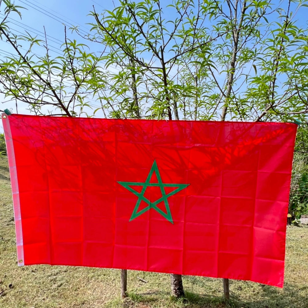 Morocco Flag 90X150cm MAR MA The Kingdom of Morocco Flag  Banner