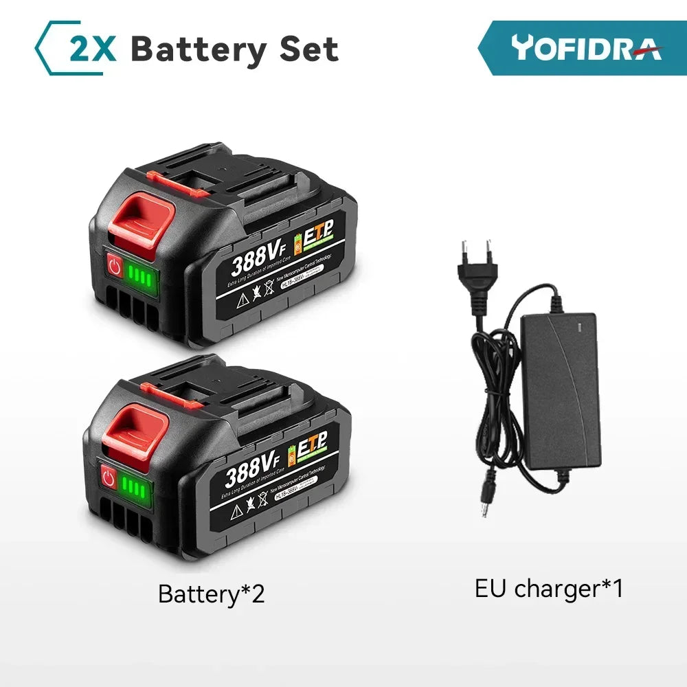 Yofidra batterie Li-Ion Rechargeable 7500 mAh-22500 mAh outil électrique haute capacité remplacer la batterie pour perceuse clé souffleur outil