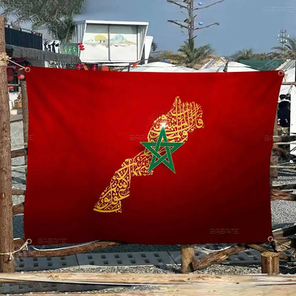 M-Morocco Flag Large Size Flags Printing Patterns Interesting Birthday Party Decorations Banner