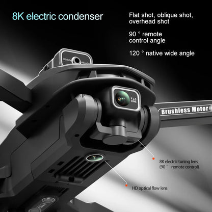 2025 V168 Pro MAX GPS Drone 8K Caméra HD professionnelle 5G WIFI FPV 360 °   Quadrirotor RC grand écran sans balais pour éviter les obstacles