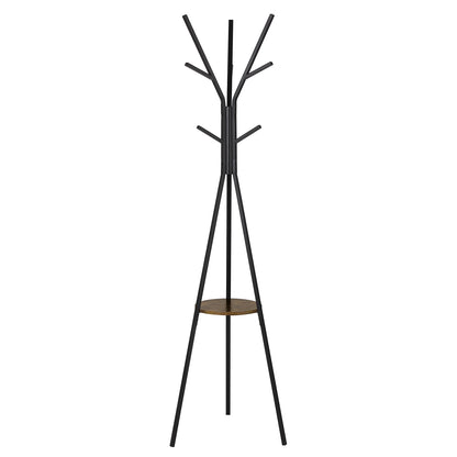 WOLTU Free Standing Hat Clothing Display Stand Coat Rack Tree Shape with 9 Hooks 1 Shelf for Clothes Hats Bags for Living Room