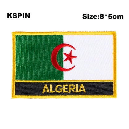 Morocco Flag Embroidery Patches Iron on Saw on Transfer patches Sewing Applications for Clothes in Home&Garden
