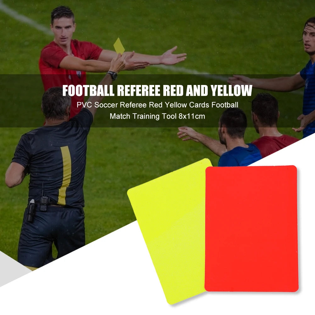 Red Card Skillful Manufacture Soccer Referee Tool Red Yellow Cards for Football Match Training 3.2x4.3 inch