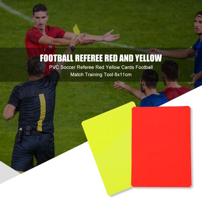 Red Card Skillful Manufacture Soccer Referee Tool Red Yellow Cards for Football Match Training 3.2x4.3 inch