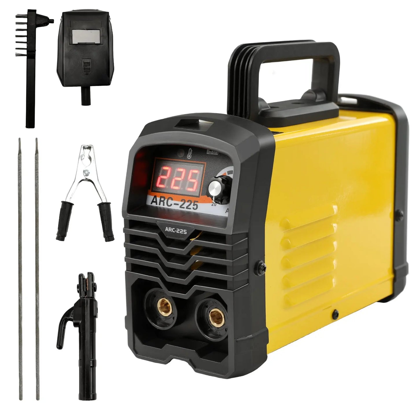 250A Welder Inverter Welding Machine 220V IGBT Electric LCD Welder with Electrode Holder Mask Welding Reds Mini Welder DIY Kits